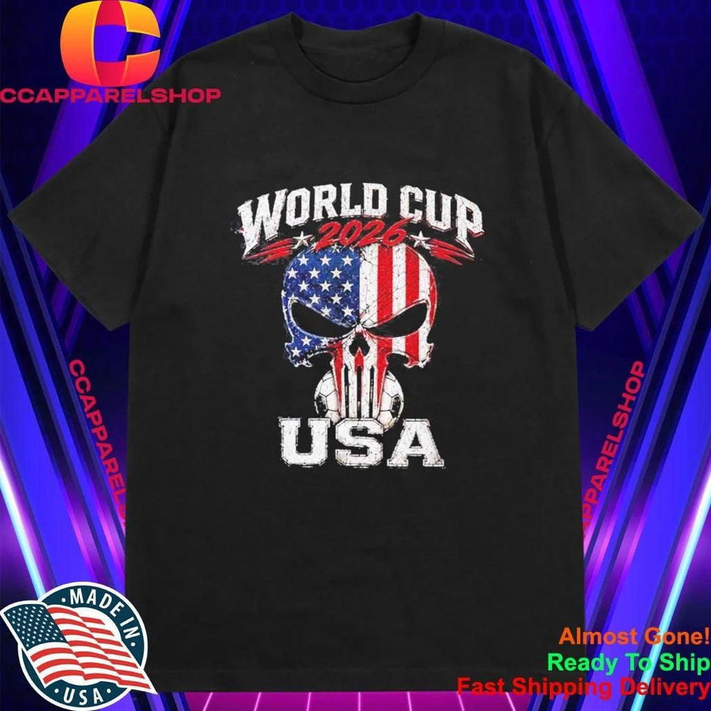 World Cup 2026 USA Flag Skull Shirt