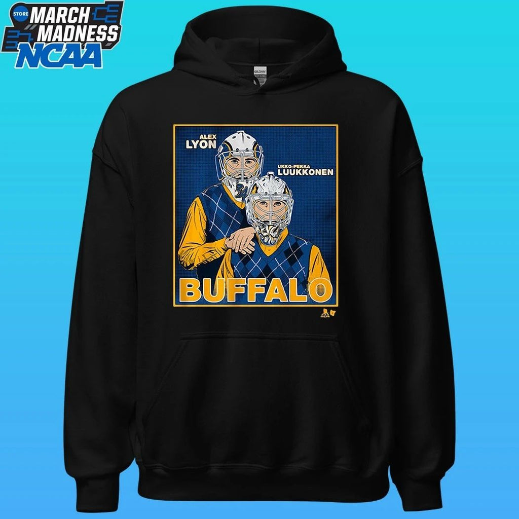 Alex Lyon & Ukko-pekka Luukkonen Buffalo Family Portrait Shirt