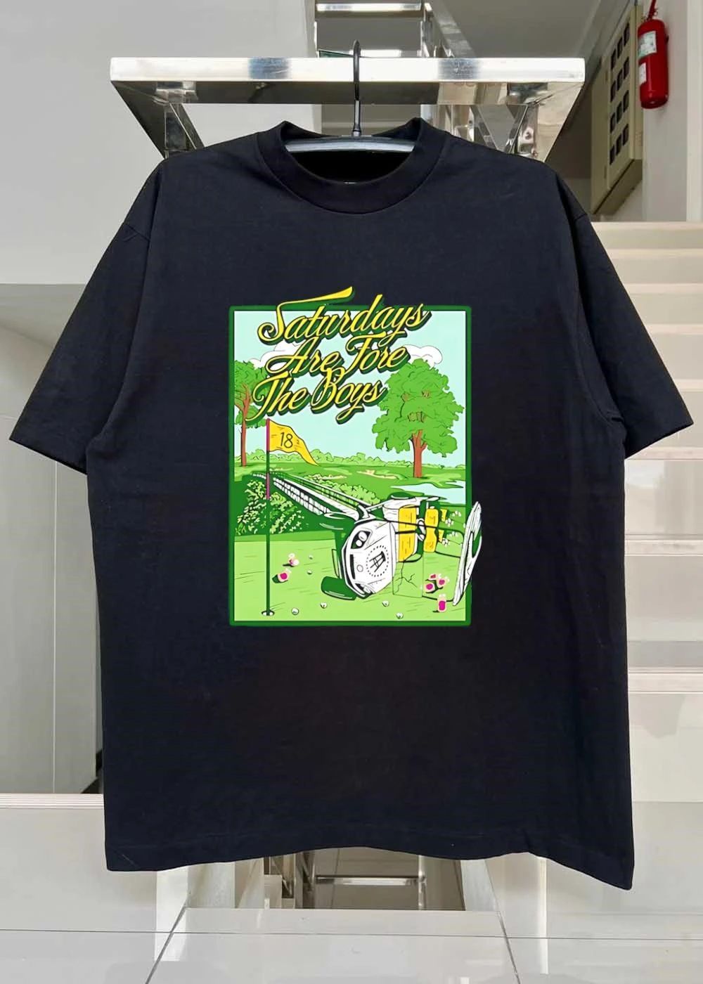 Barstool Sports Apparel, Golf Cart Accident, Saturdays Are Fore the Boys, Barstool Sports T-Shirt