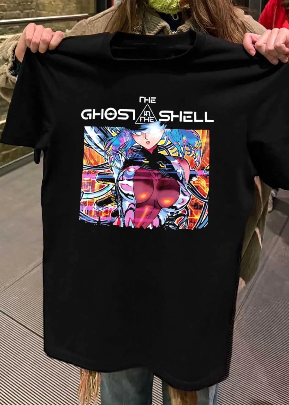 The Ghost in the Shell Anime Cyberpunk Illustration T-Shirt