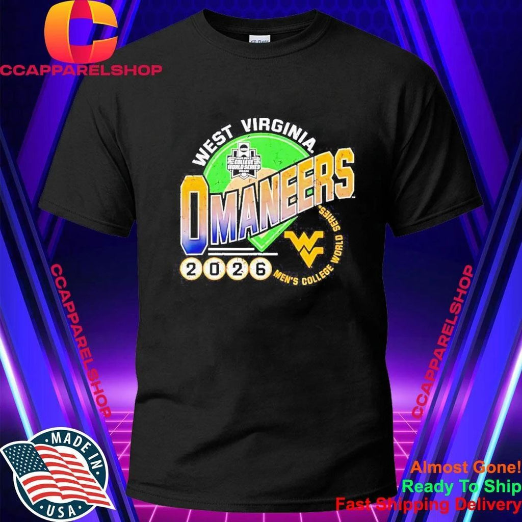 West Virginia Omaneers 2026 Men’s College World Series baseball distressed logo art Shirt