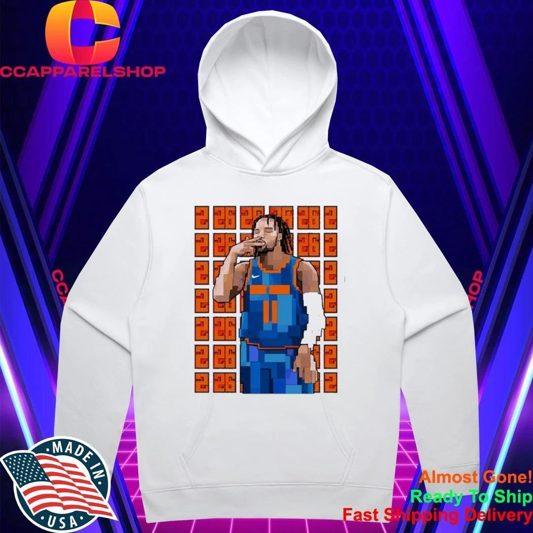 Jalen Brunson 11 Pixel Mosaic Geometric Art Basketball Finals 2026 Shirt