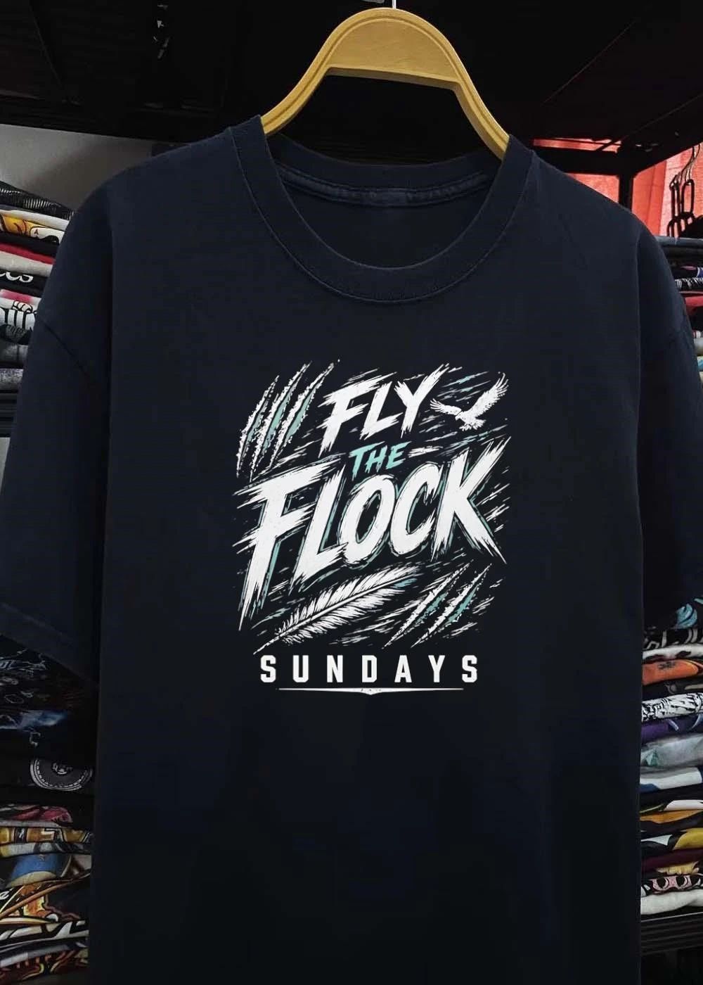 Sundays Fly the Flock Eagle Feather Sports T-Shirt