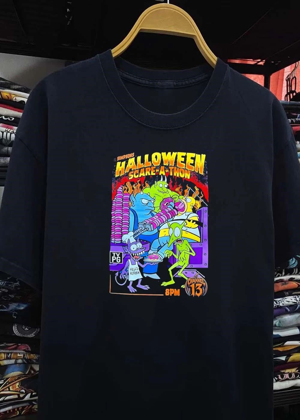 Homer the Simpsons Simpsons HALLOWEEN SCARE-A-THON TV PG 8PM CHANNEL 13 shirt