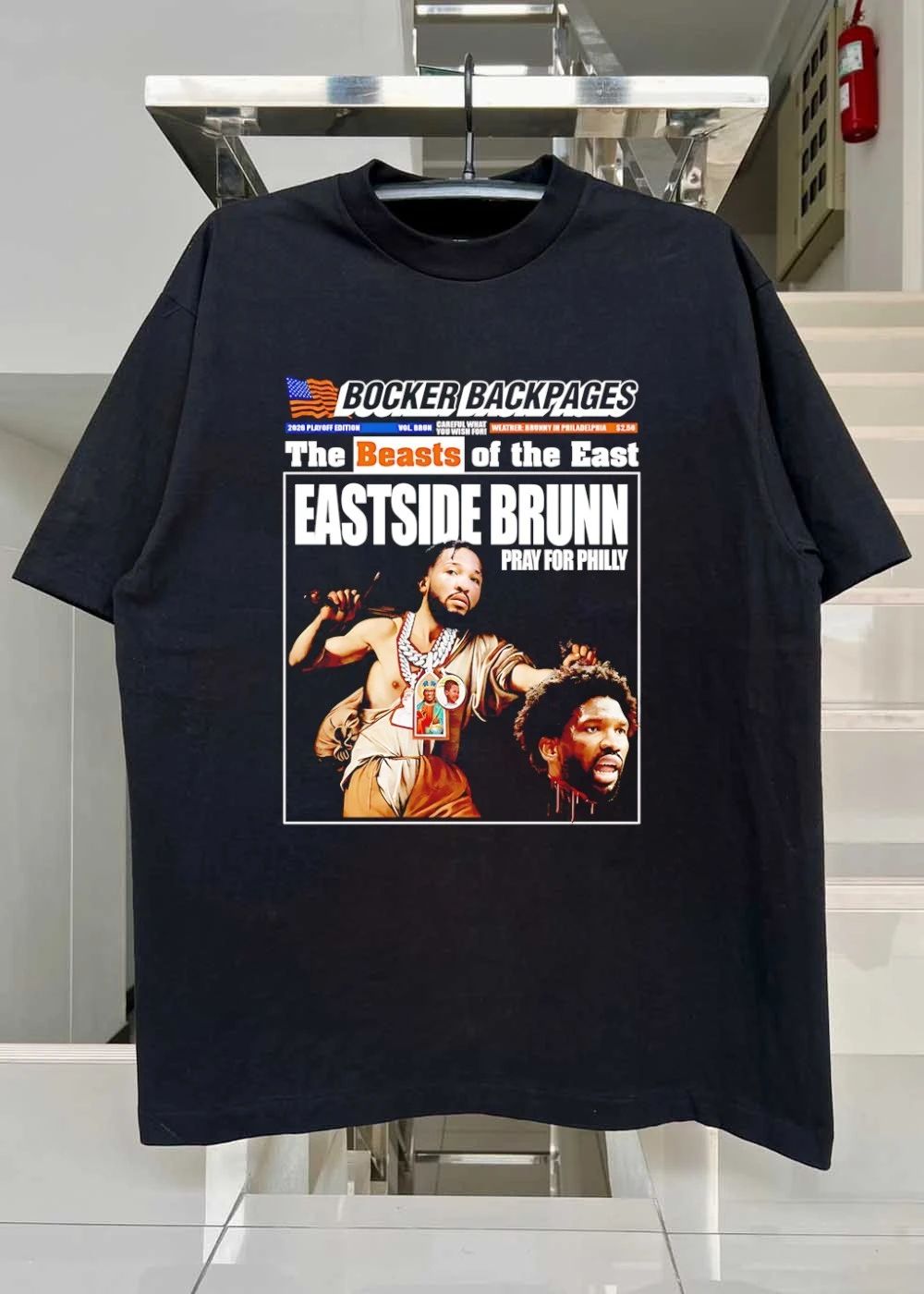 Beast of the Eastside Brunn Pray for Philly Knicks T-Shirt
