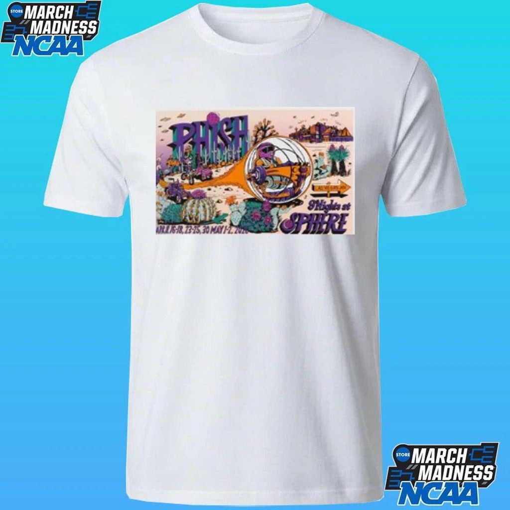 Phish Las Vegas 2026 Second Weekend Gig Poster Wild Grape Colorway 9 Night At Sphere From April 16 To May 2 2026 Shirt