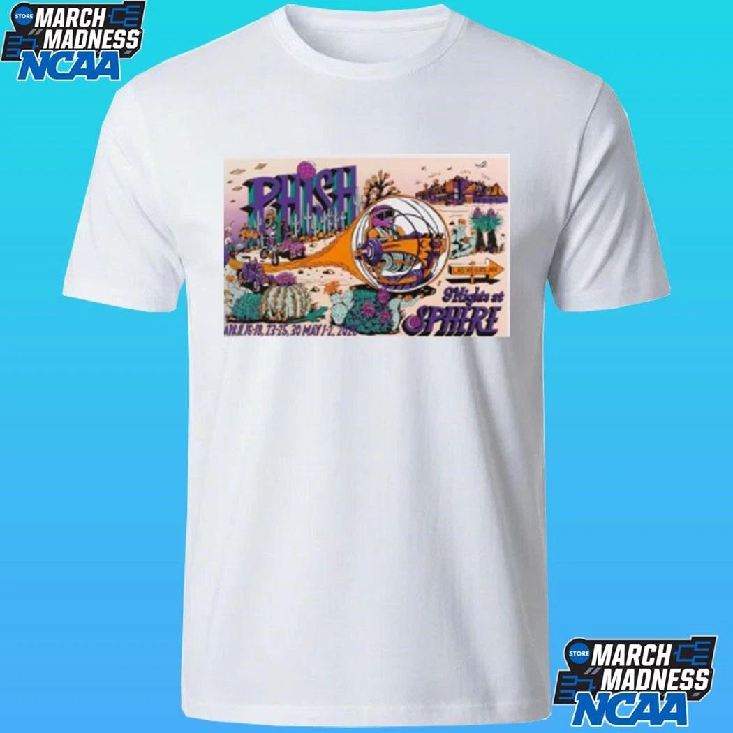 Phish Las Vegas 2026 Second Weekend Gig Poster Wild Grape Colorway 9 Night At Sphere From April 16 To May 2 2026 Shirt