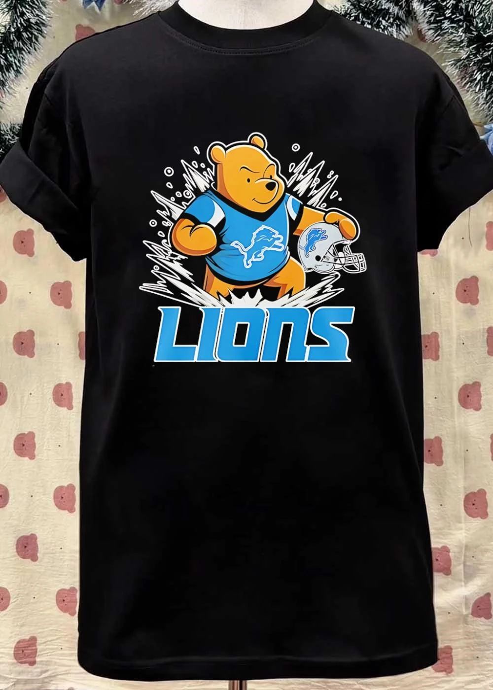 Winnie Pooh Detroit Lions 2024 Helmet Lions Shirt