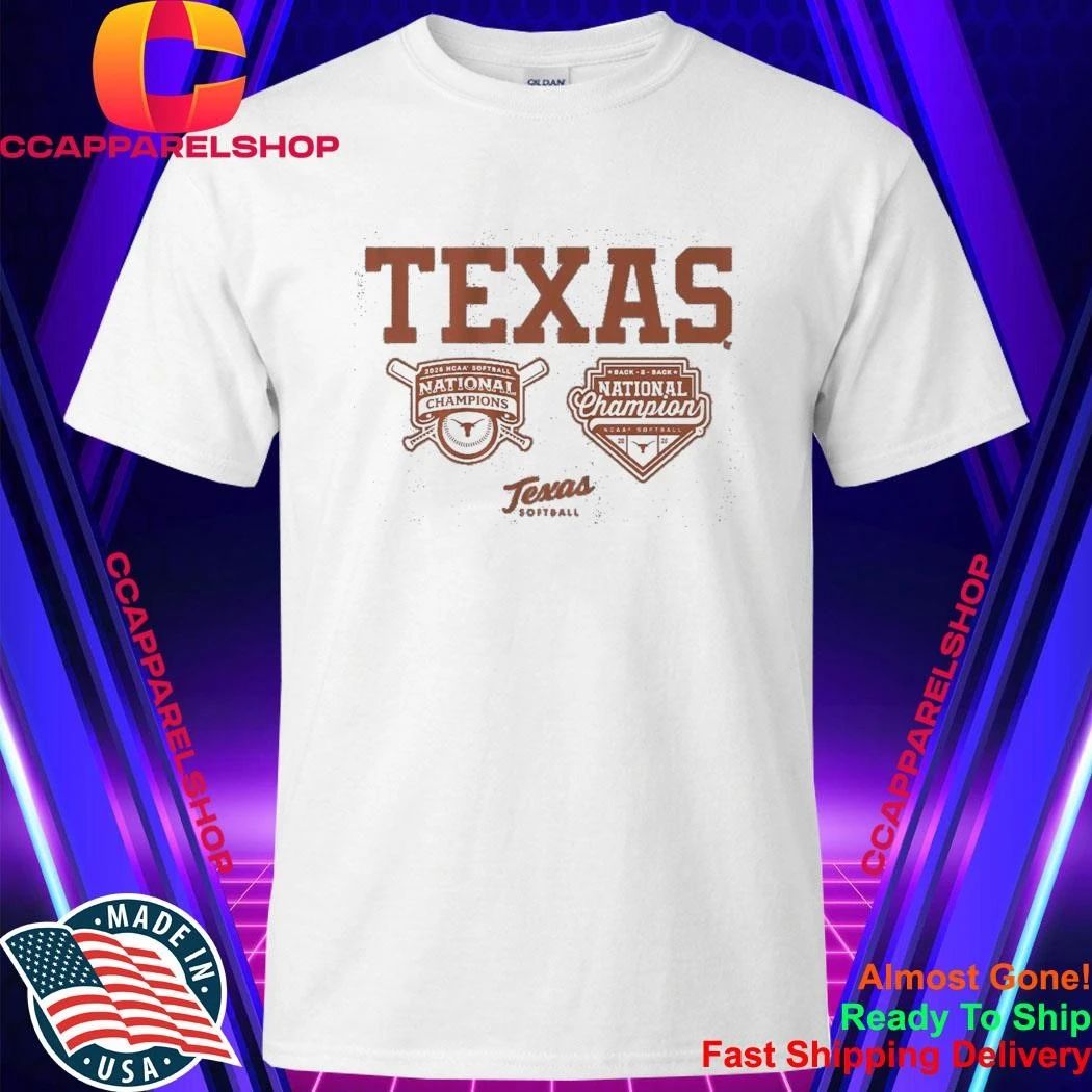 Texas Longhorns Softball Back-to-Back Champions Logos Shirt
