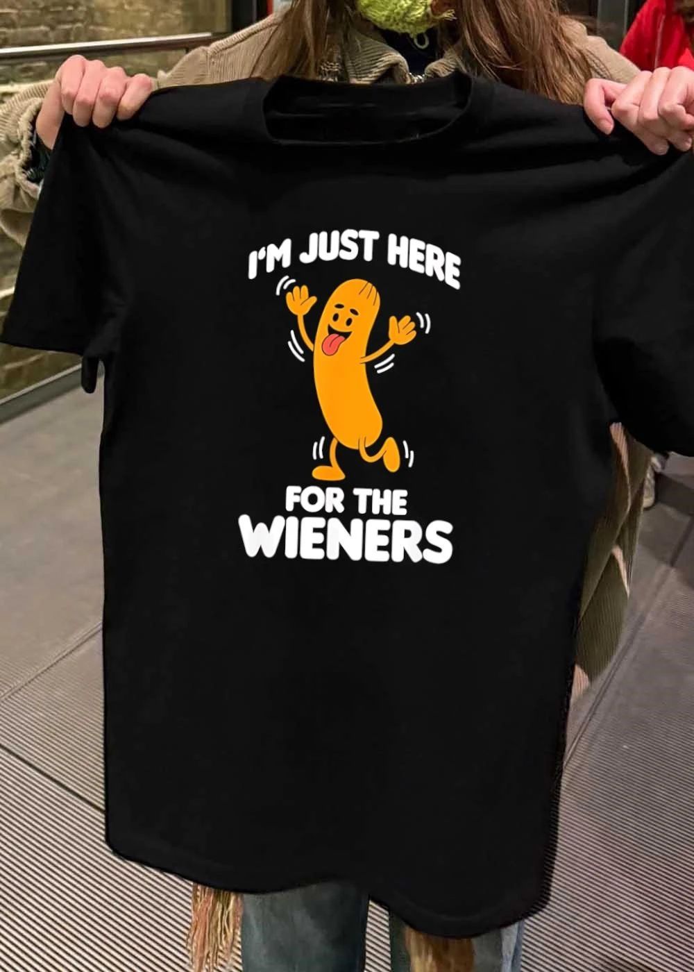 Dancing hot dog sausage food party I’m just here for the wieners shirt