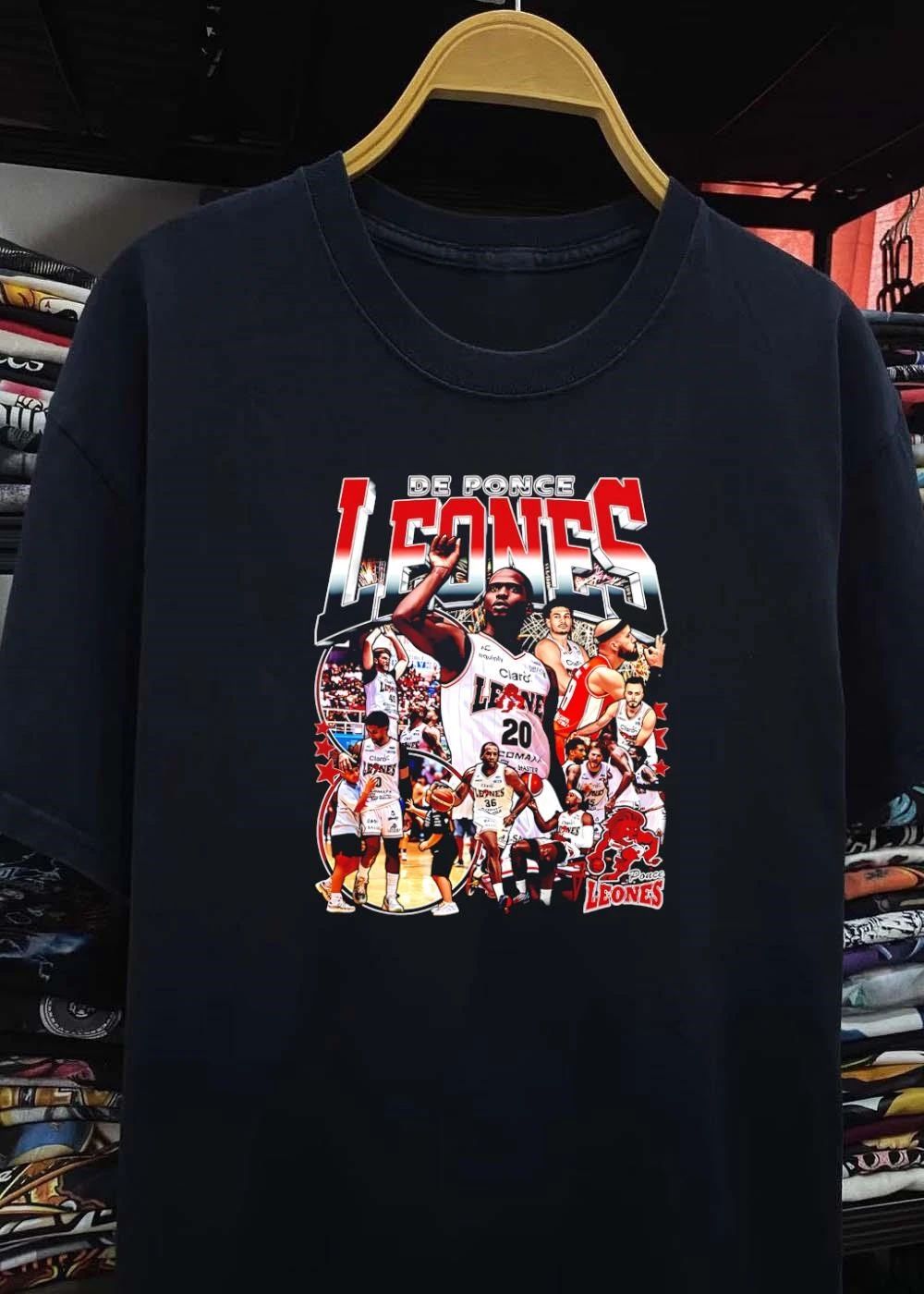 Leones de Ponce Basketball Team Players Action Vintage Style T-Shirt