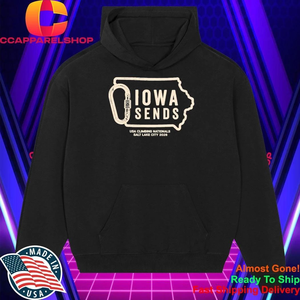 Climb Iowa Iowa Sends USA Climbing Nationals Salt Lake City 2026 Shirt