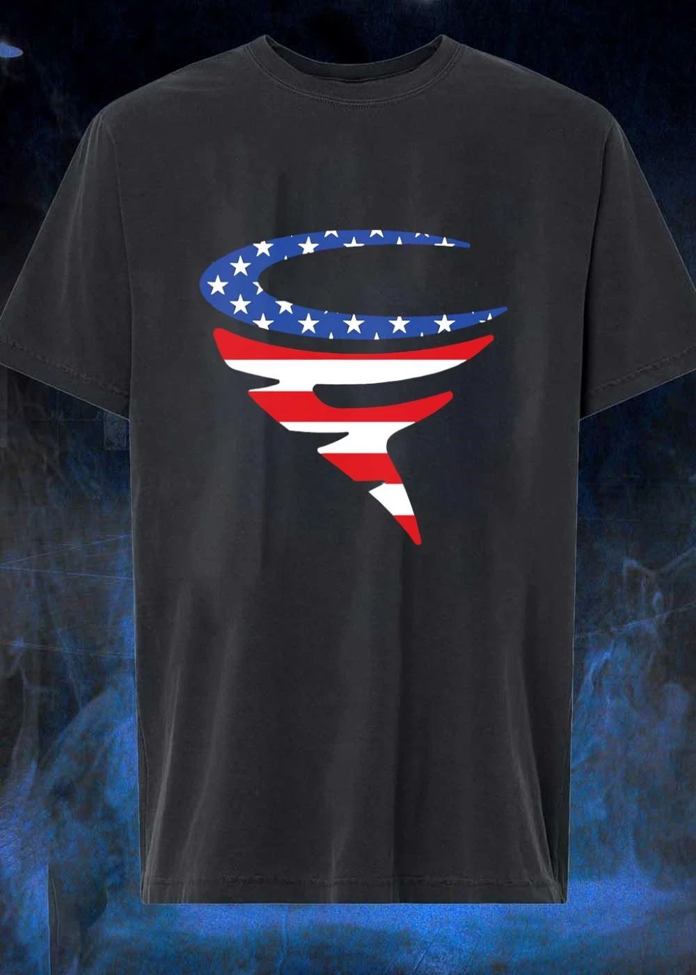 Abstract American Flag Stars Stripes Logo Shirt