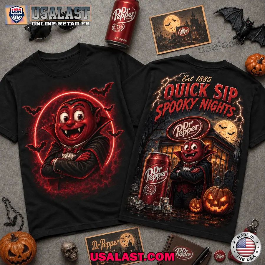 Dr Pepper Quick Sip Spooky Night Halloween 2026 T-Shirt