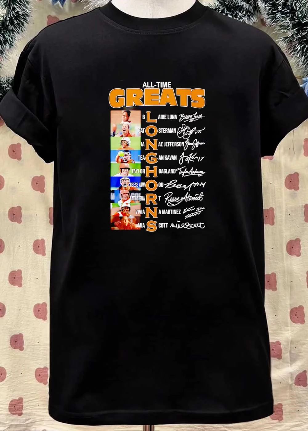 Blaire Luna Cat Osterman Janae Jefferson Tea Gan Kavan Taylor Hoagland Reese Atwood Viviana Martinez Mia Scott All-Time Greats Longhorns Shirt