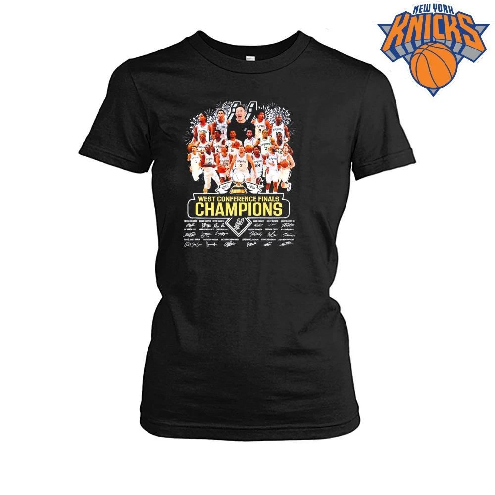 Official 2026 NBA West Conference Finals Champions San Antonio Spurs Roster Signatures T Shirt