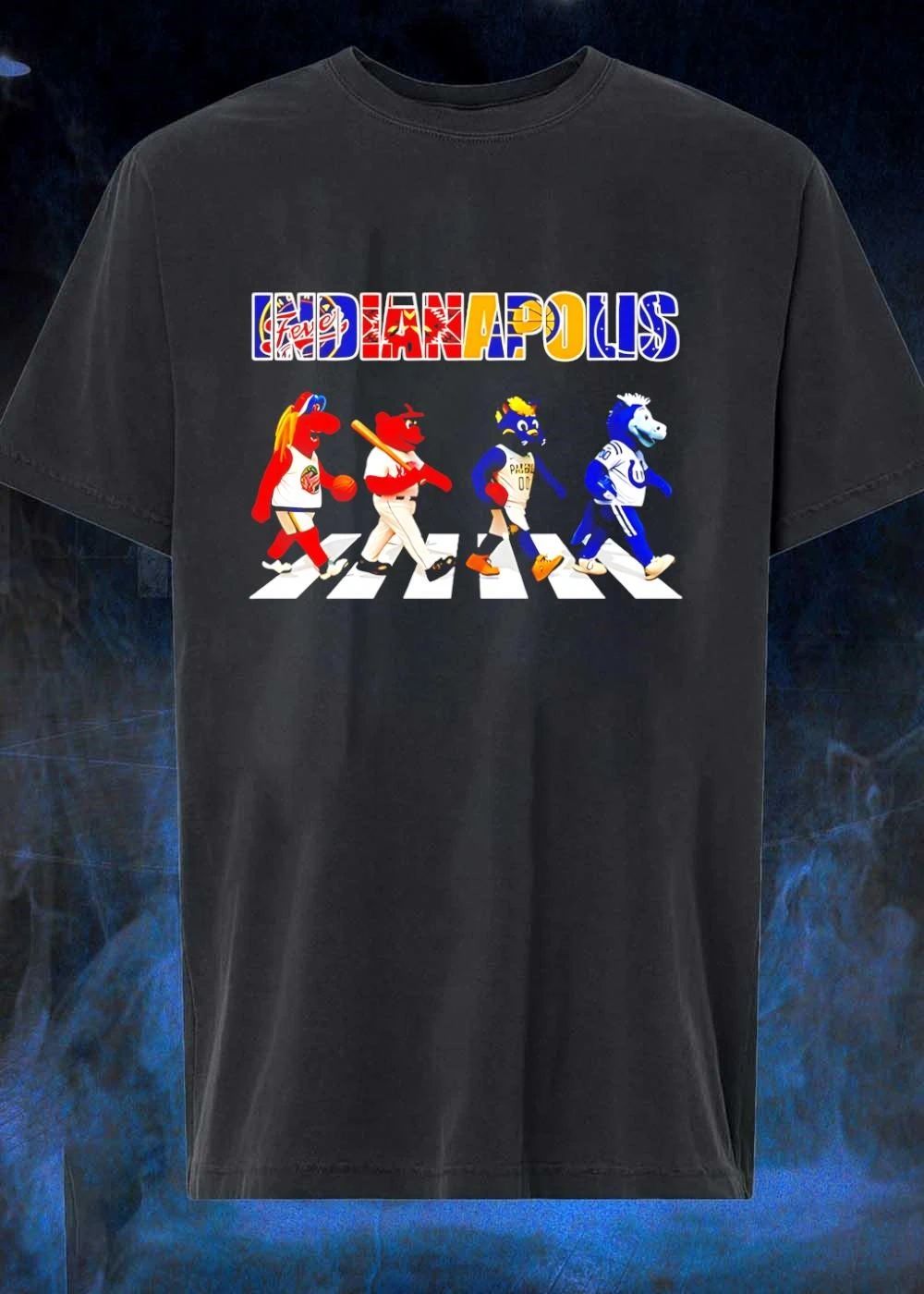 Indianapolis sports Abbey Road mascot shirt