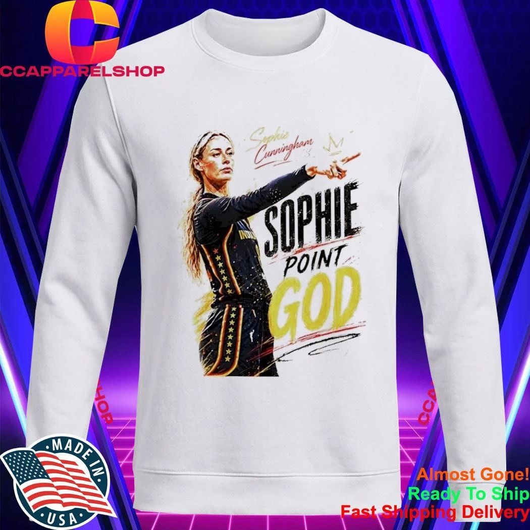 Sophie Cunningham Indiana Fever Point God signature shirt