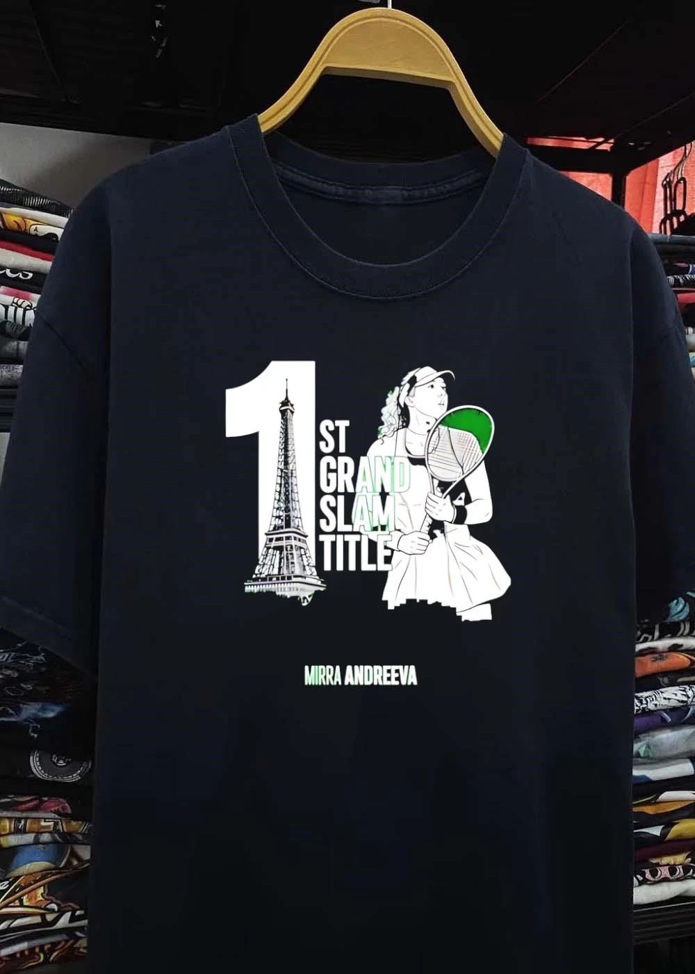 Mirra Andreeva 1st Grand Slam Title Paris Tennis T-Shirt