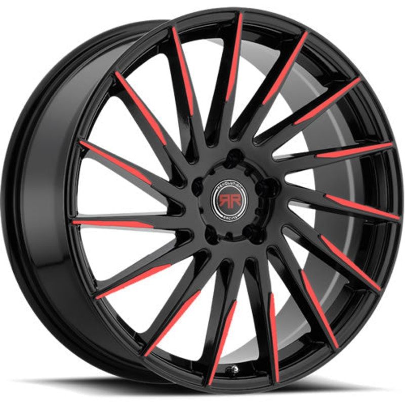 Revolution Racing RR15 Black w/ Red Spoke Accents 18×8 | 5×114.3 (RR15-18851143+40BR)