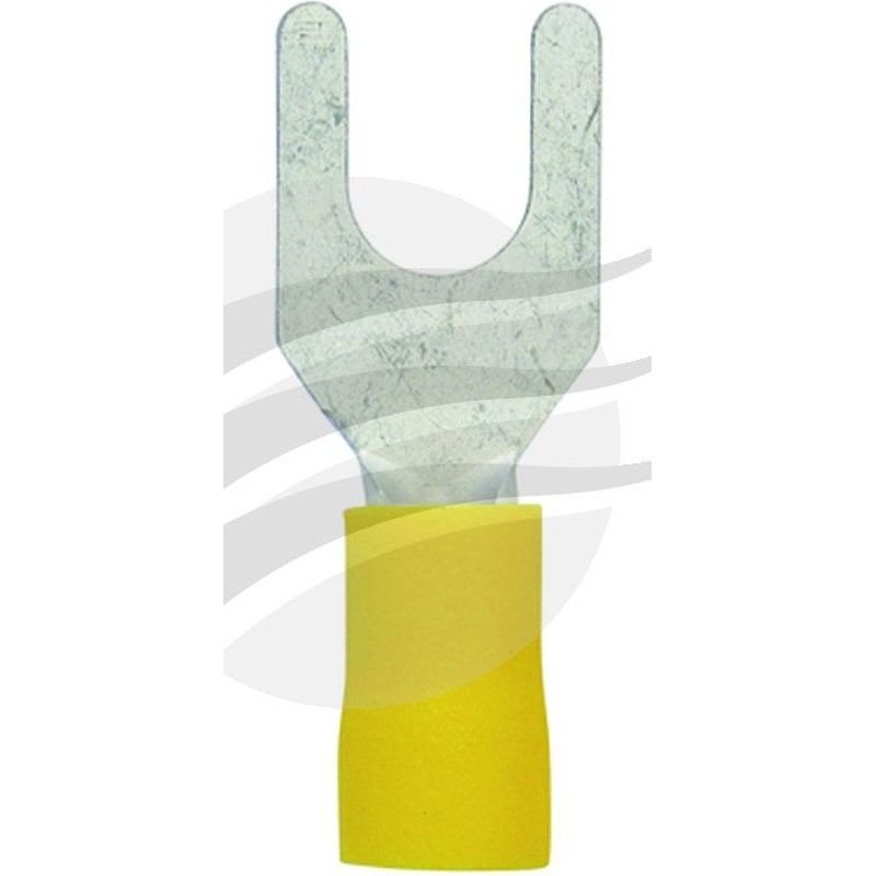 Jaylec Pack 10 Spade Terminal 6mm Insul Pvc Copper Sleeve Double Crimp TE3806BL