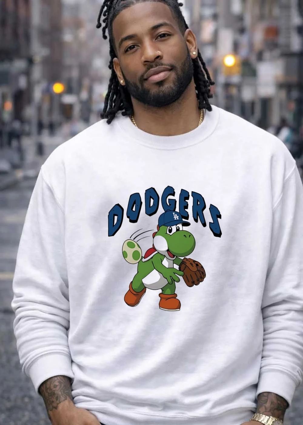 Secret Club Los Angeles California Yoshi Throwing Egg Dodgers LA T-Shirt