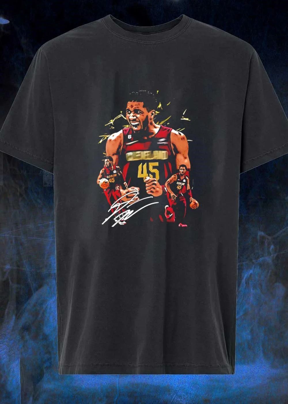 Donovan Mitchell Cleveland Cavaliers NBA player number 6 Cleveland 45 shirt