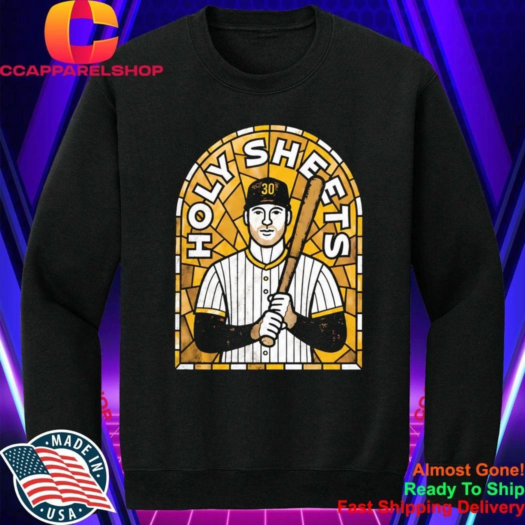 Michael King Wearing Gavin Sheets Holy Sheets Padres Shirt