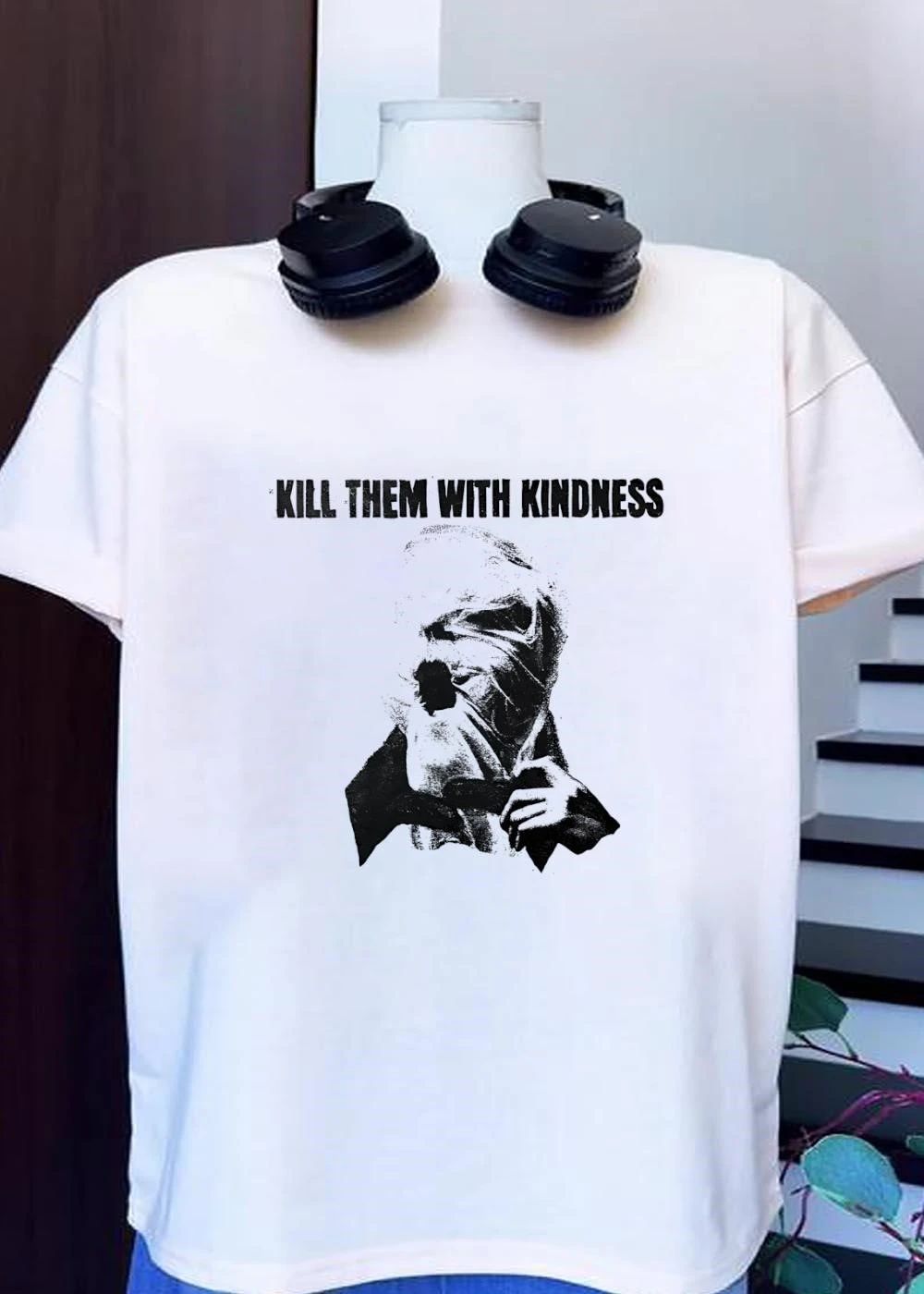 Kill Them with Kindness Person Wearing Plastic Bag Over Their Head T-Shirt
