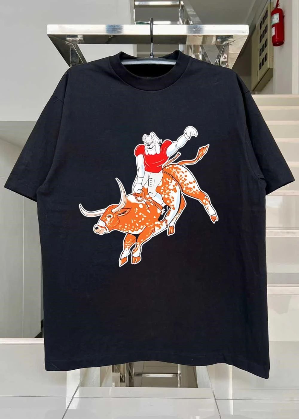 Georgia Bulldogs riding Texas Longhorns horns down shirt