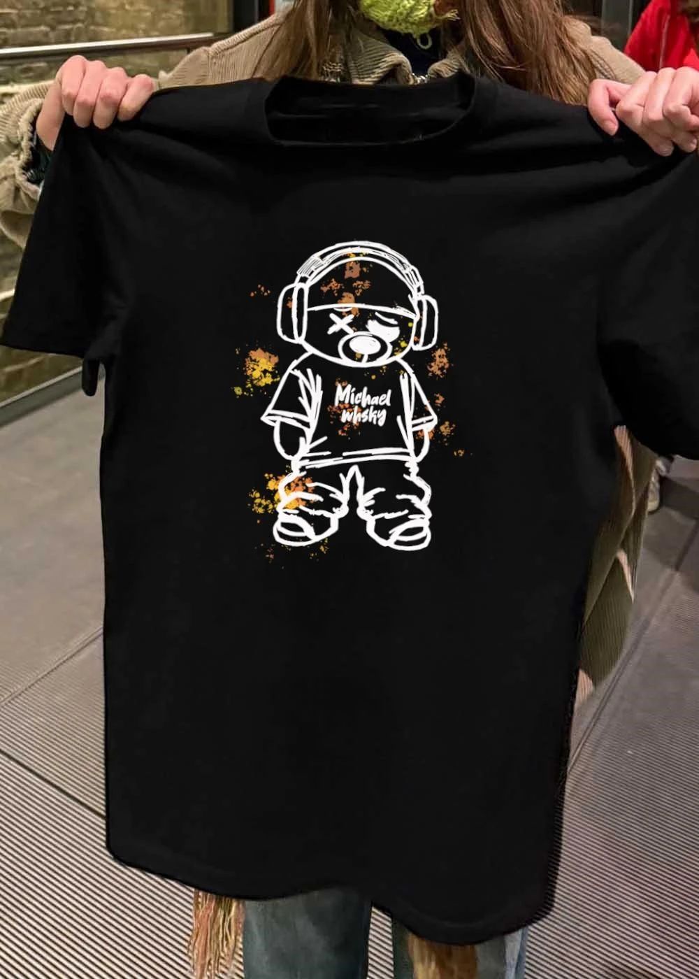 Exclusive Apparel Headphones Bear Michael Whsky T-Shirt