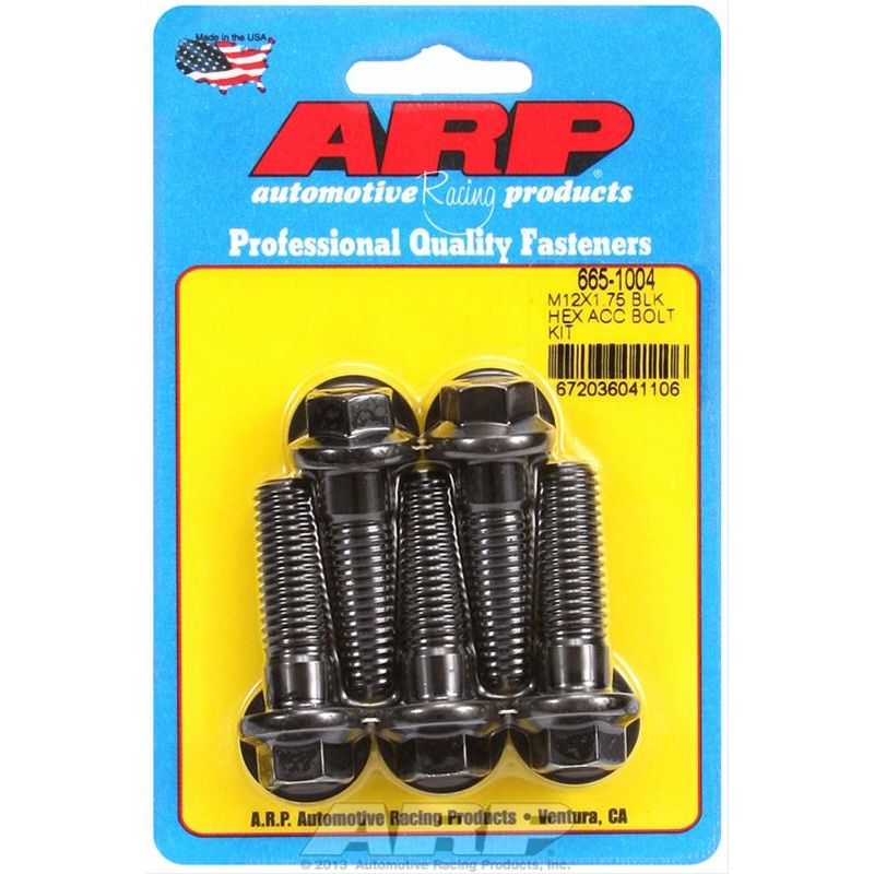 ARP Bolt Kit M12 x 1.75 x 40 Black Oxide Hex