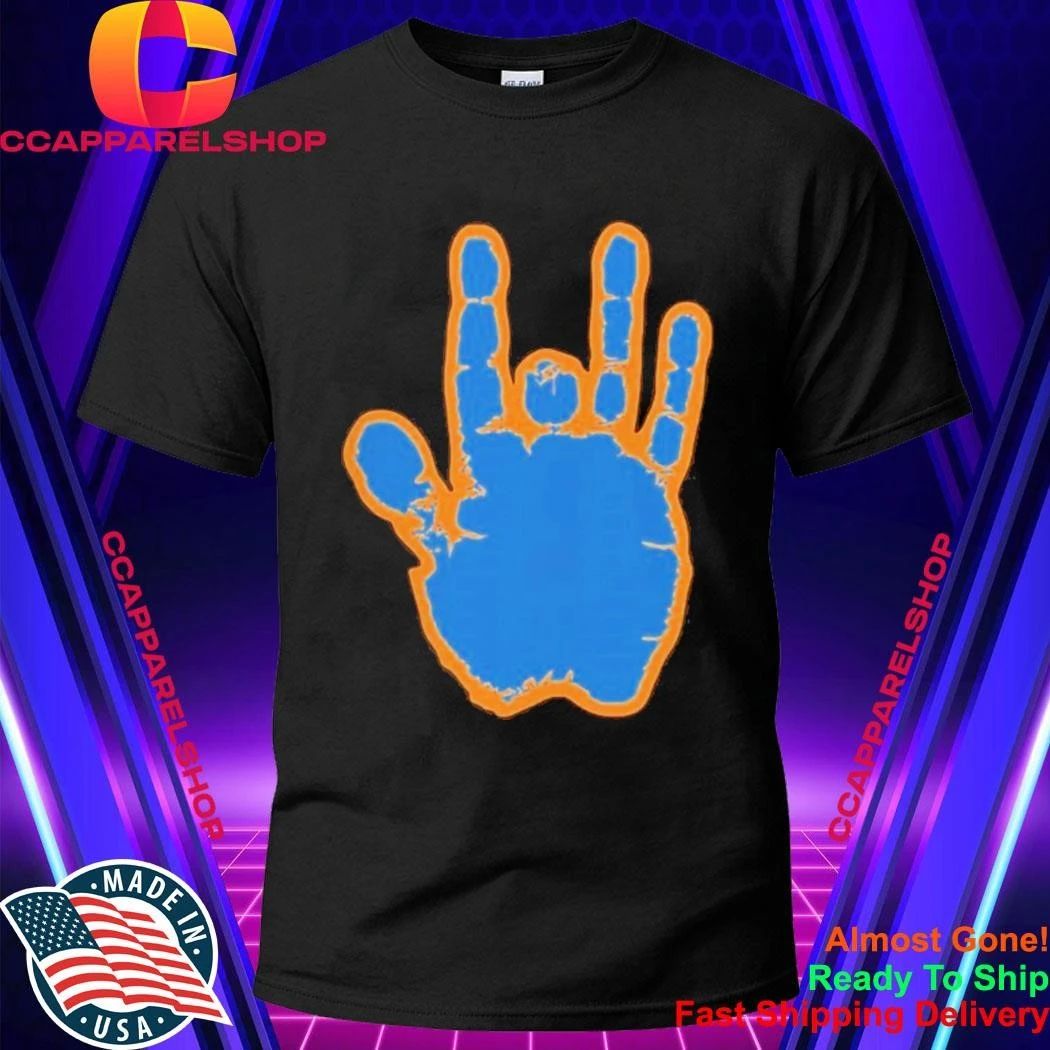 Jerry Garcia Blue And Orange Hand Shirt