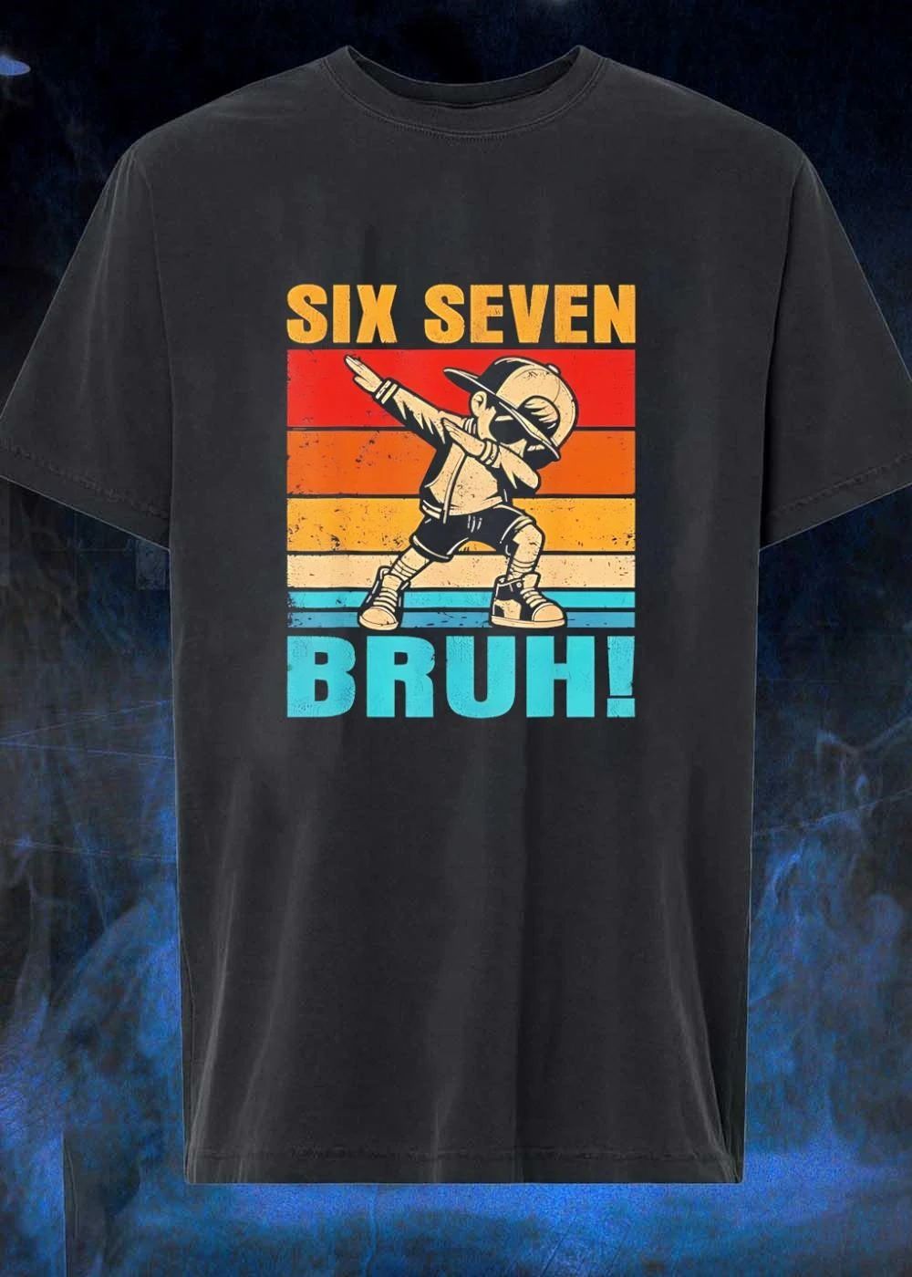 Kids Birthday Apparel Dab Boy Six Seven Bruh T-Shirt