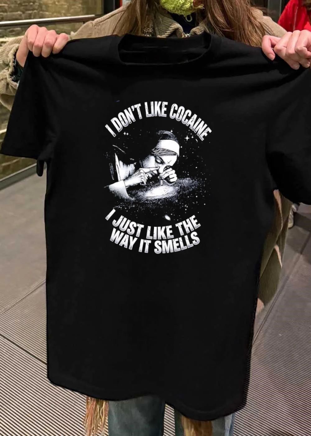 Nun Snorting Powder I Don’t Like Cocaine I Just Like The Way It Smells shirt