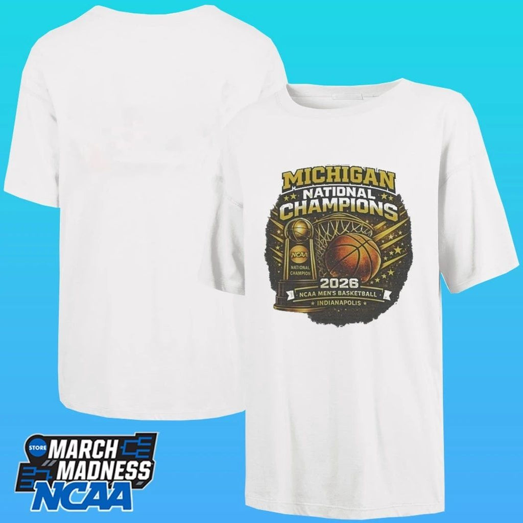 Michigan Wolverines National Champions 2026 NCAA Men’s Basketball Championship Indianapolis Fan Shirt