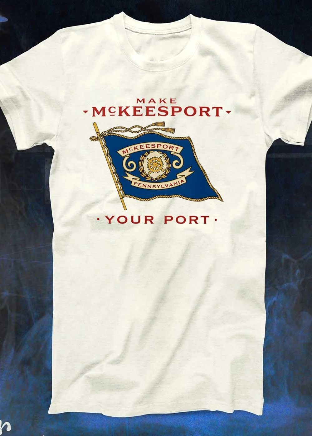 Make Mckeesport Your Port City Flag Pennsylvania Graphic T-Shirt