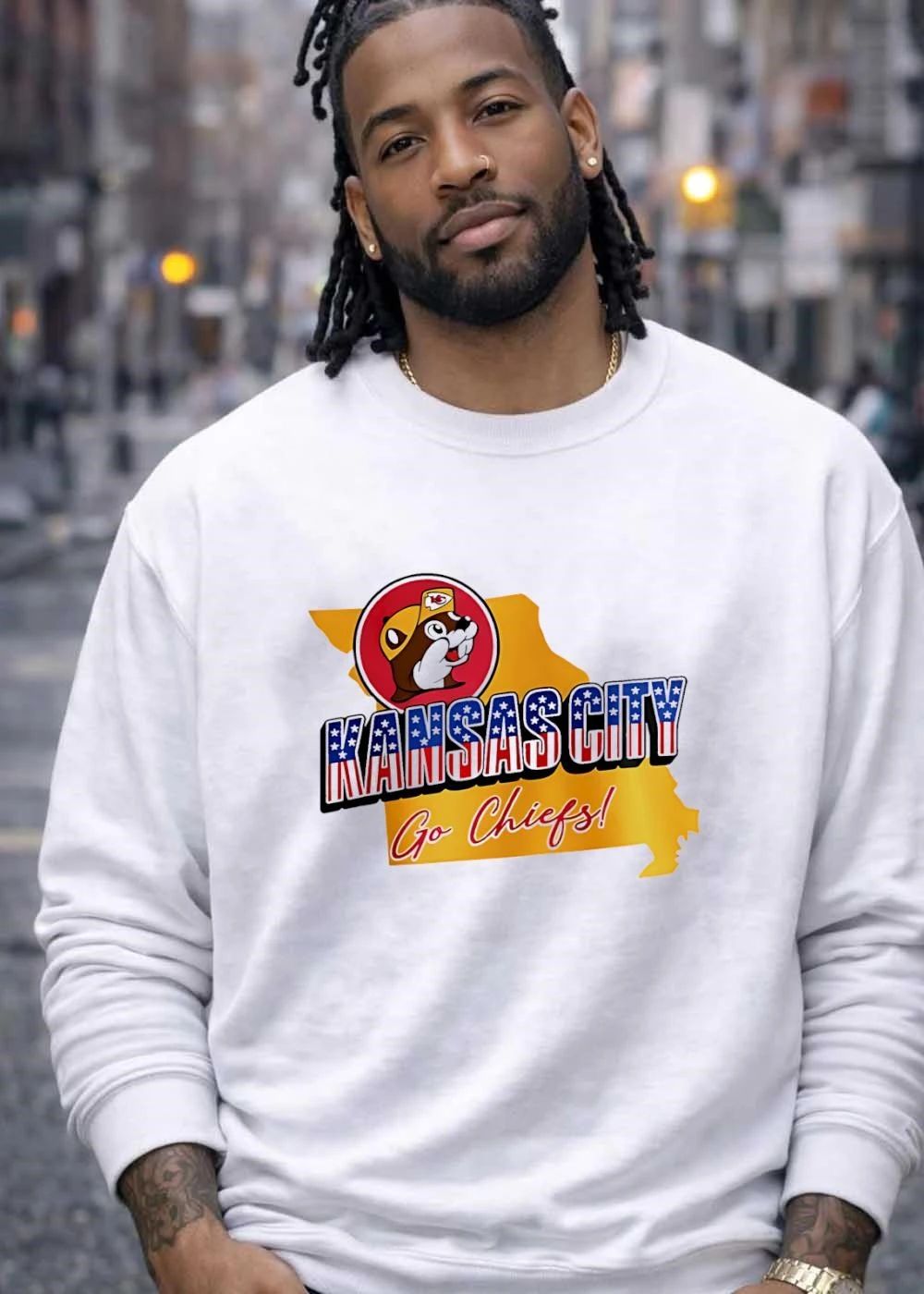 Kansas City Chiefs x Buc-ee’s Patriotic map shirt
