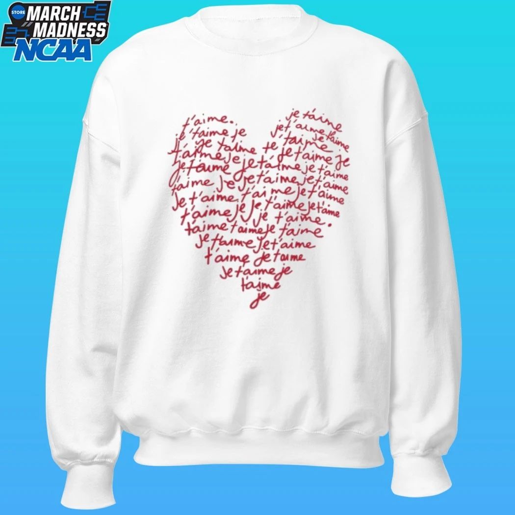 Kirsten Mcduffie Je T’aime Heart Shirt