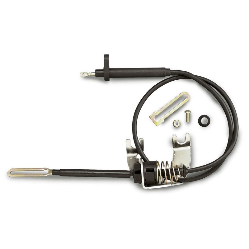 Lokar KD-2350U Kickdown Cable, Hi-Tech, Black Vinyl, Gm Th350, Auto Trans, Natural Alum Fitting