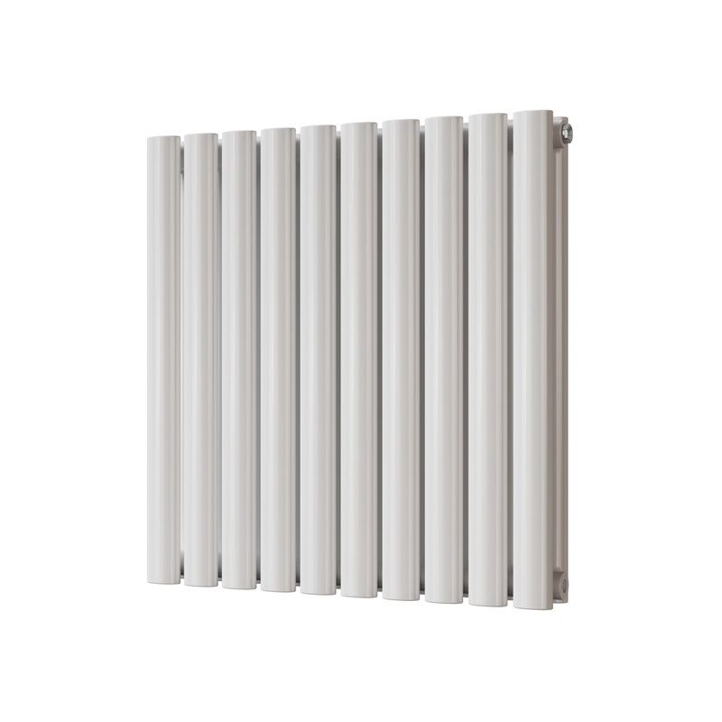 Omeara – White Horizontal Radiator H600mm x W580mm Double Panel