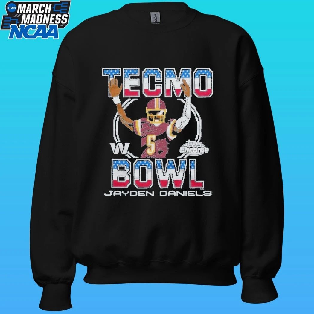 Jayden Daniels Tecmo Bowl Washington Commanders Topps Chrome Shirt