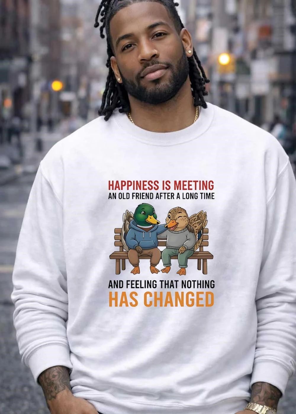 Happy Reunion Duck Shirt Happiness is Meeting an Old Friend and Feeling Nothing Has Changed