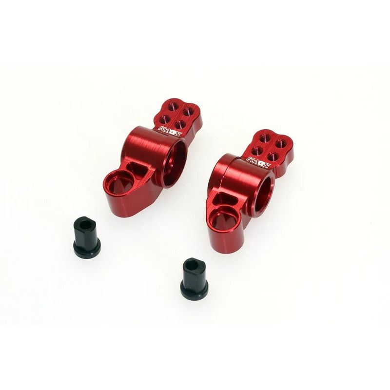 Rear Wheel Hub Carriers (L/R, CNC Aluminium Red)