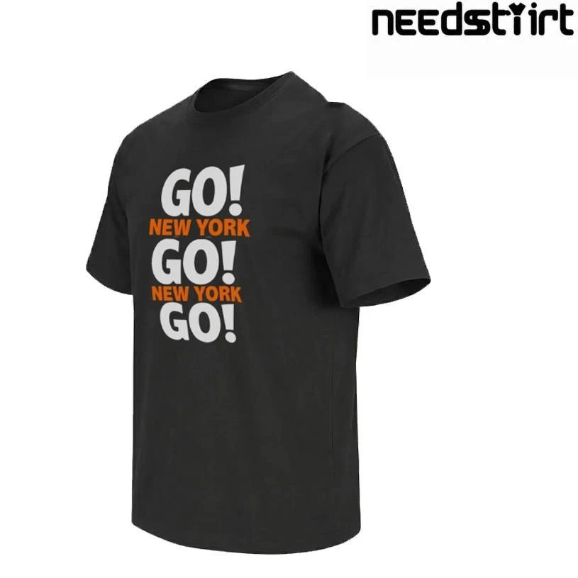 Go New York Go New York Go Knicks Basketball Typography Graphic NBA Finals 2026 Shirt