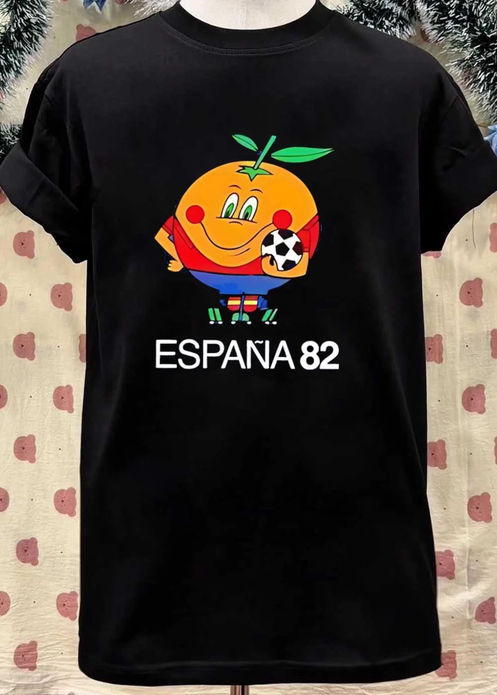 Naranjito Mascot Playing Football Spain 82 World Cup T-Shirt