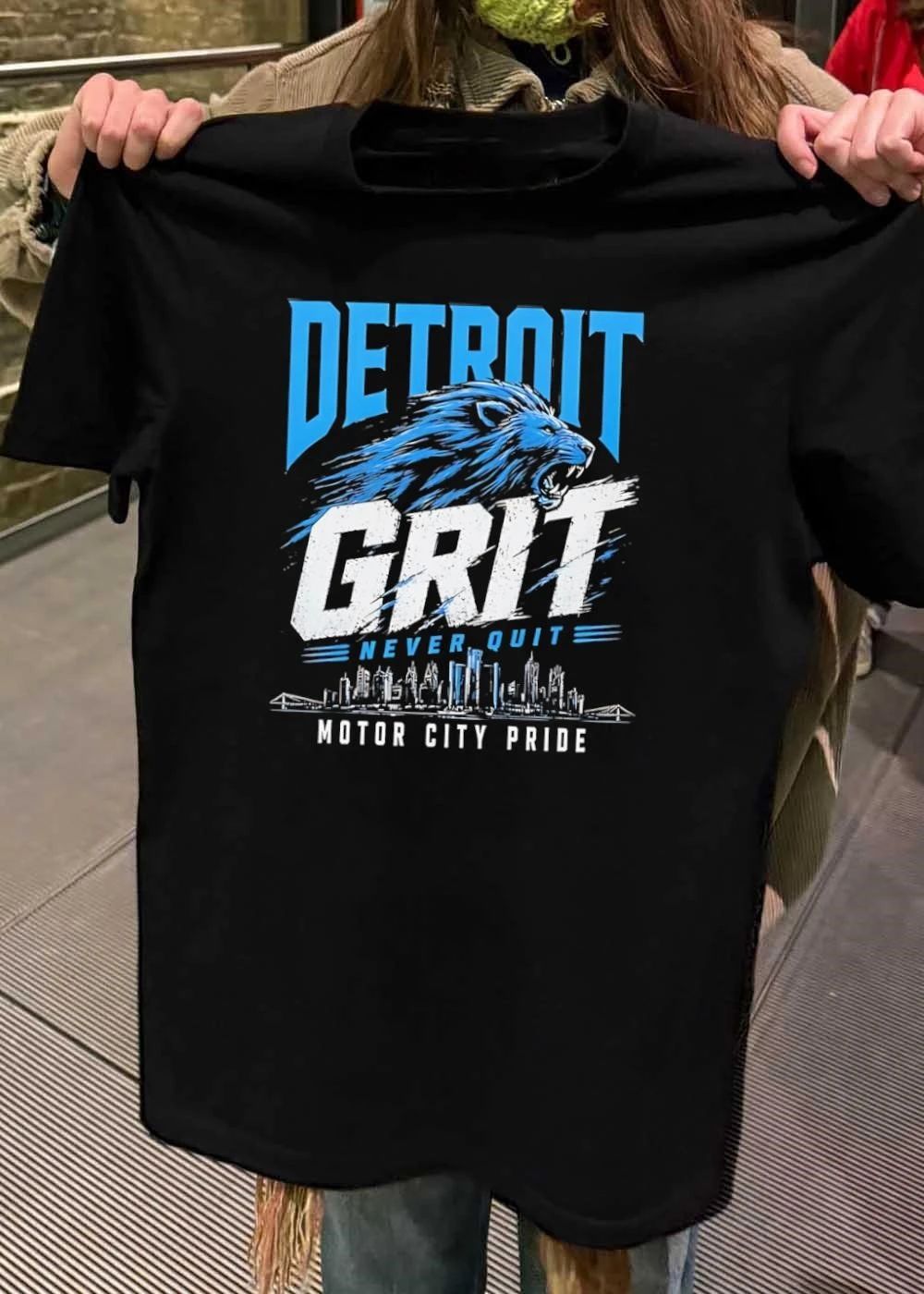 Motor City Pride Detroit Grit Never Quit Lions T-Shirt