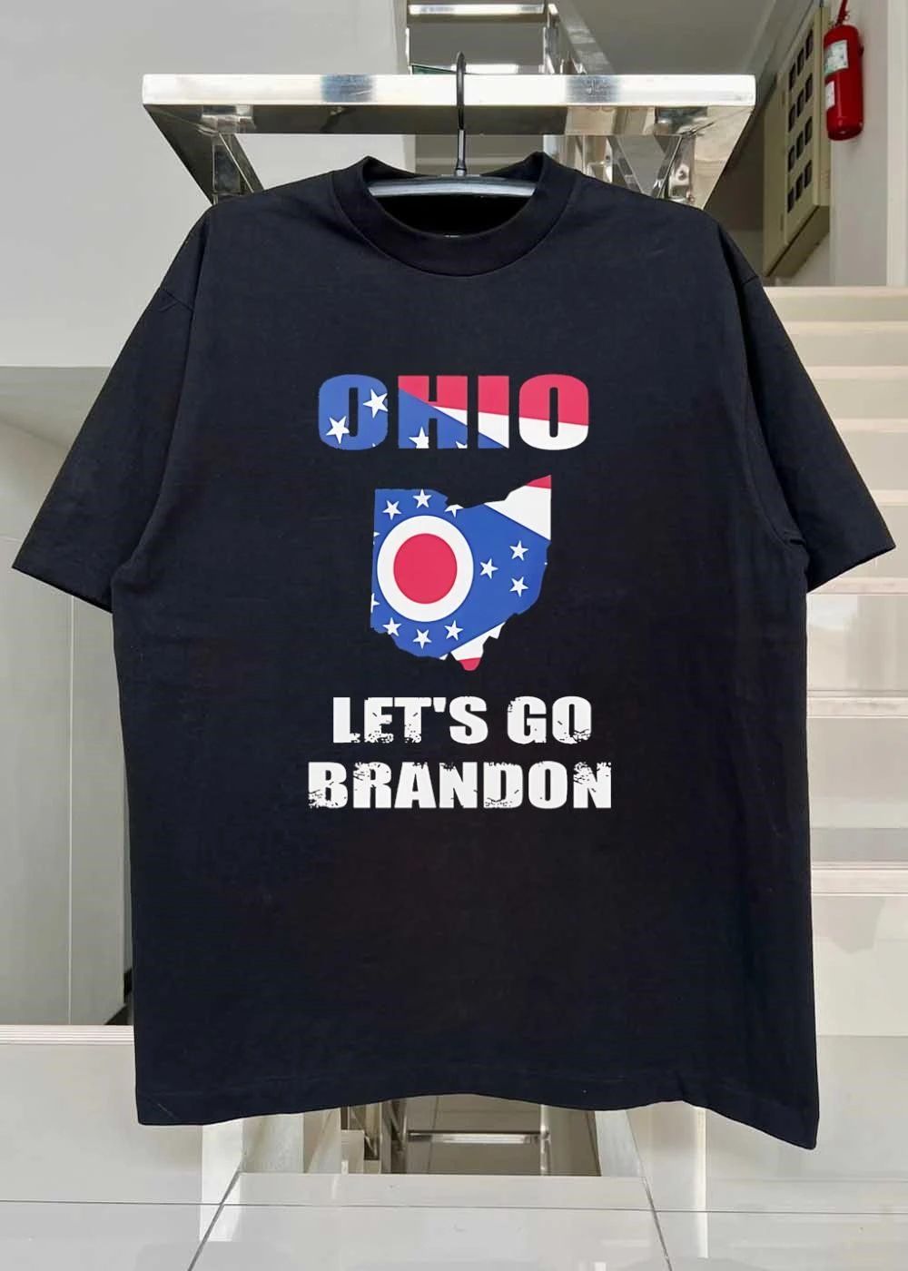 Ohio Flag Let’s Go Brandon State Pride Patriotic T-Shirt