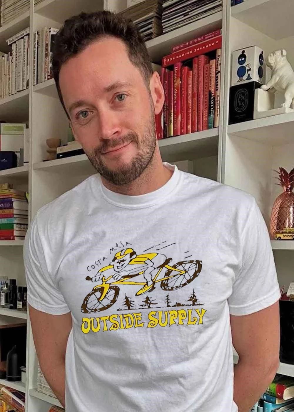 Costa Mesa Cyclist Riding Mountain Bike Outside Supply T-Shirt