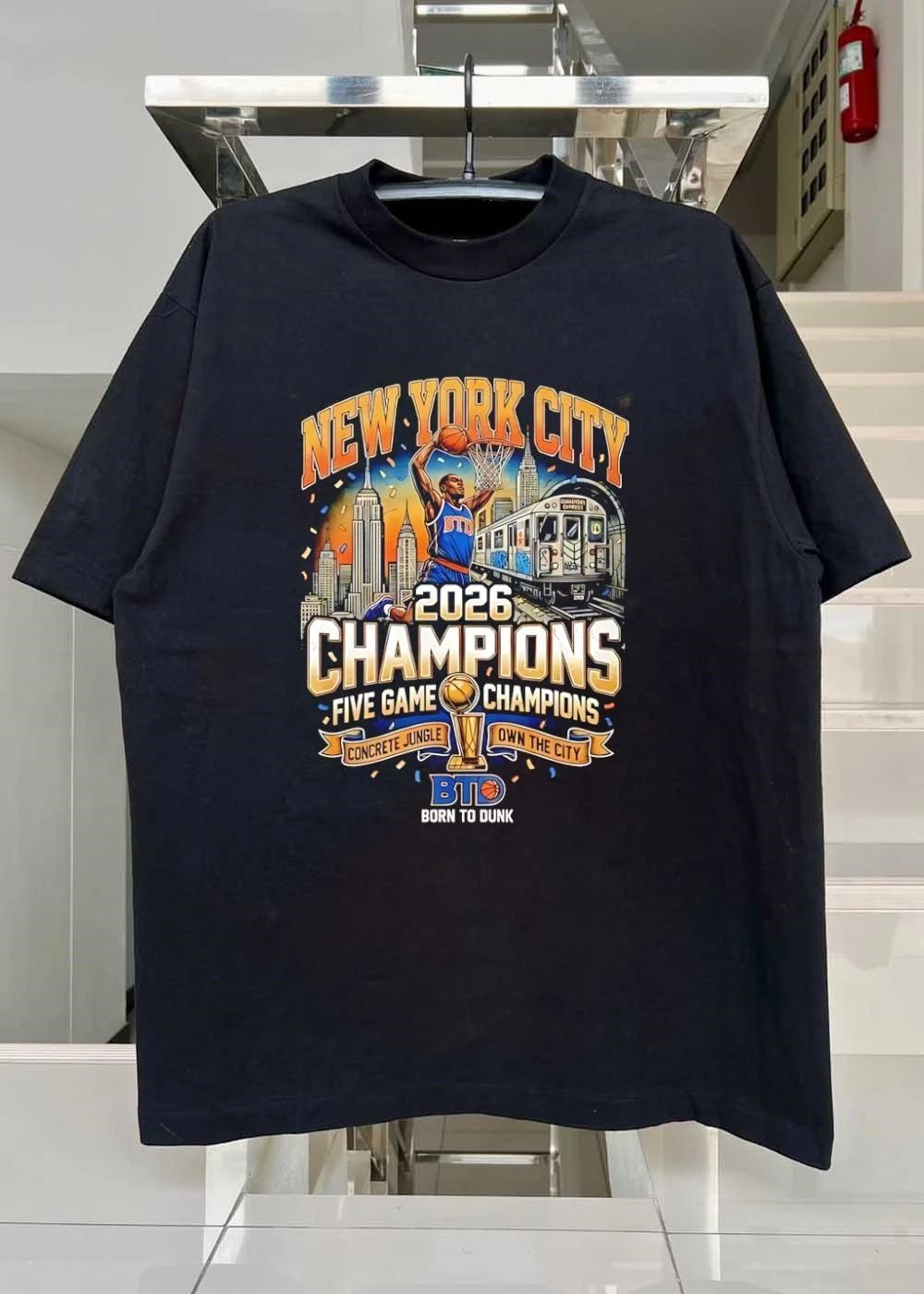 Born To Dunk New York City 2026 Champions Five Game Concrete Jungle Own BTD Shirt